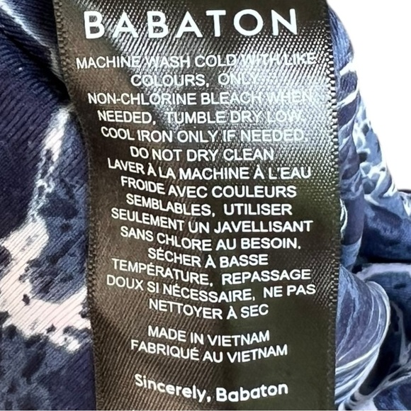 🌻Aritzia Babaton Blue/White Contour Bodysuit Size XS - Picture 4 of 5